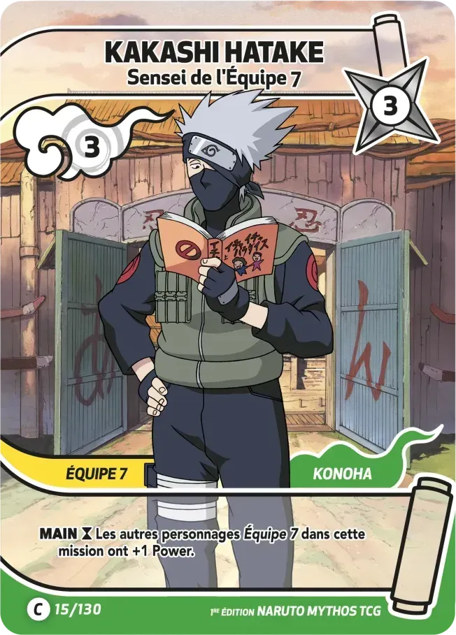 Kakashi Hatake - Sensei de l'Équipe 7 — Konoha Shidō — Naruto Mythos TCG
