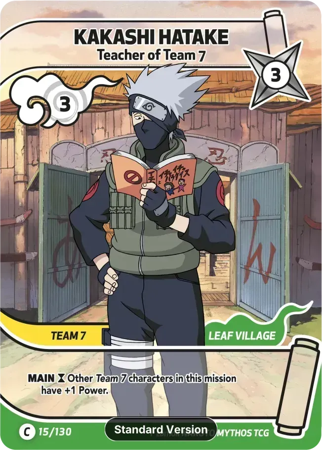 Kakashi Hatake - Sensei de l'Équipe 7 — Konoha Shidō — Naruto Mythos TCG
