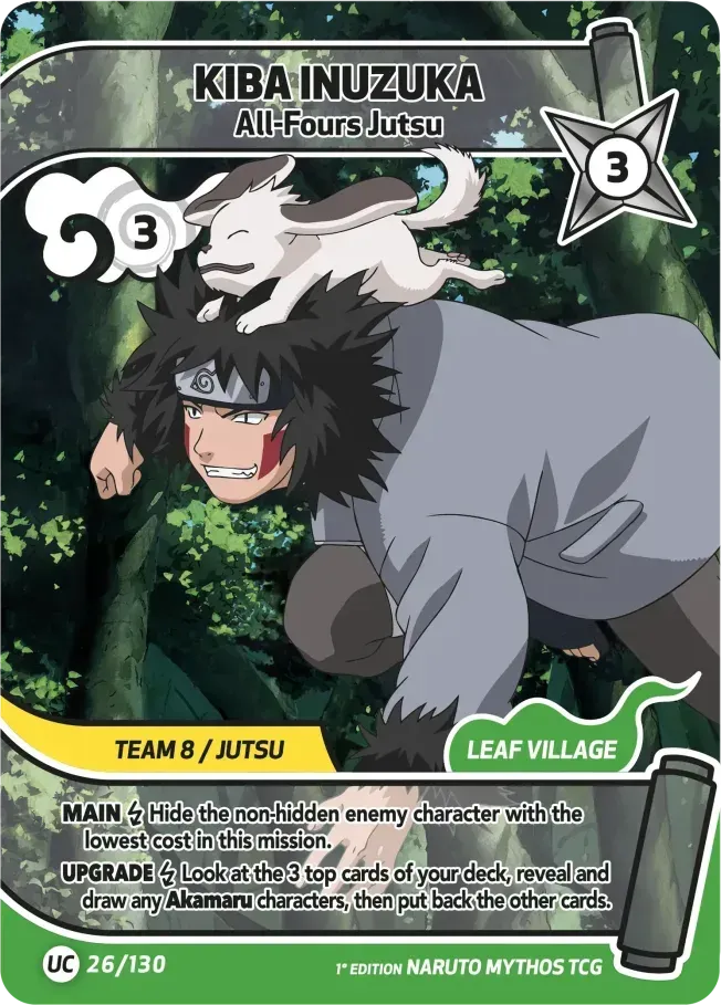 Kiba Inuzuka - Ninpô ! La Danse du Chien ! — Konoha Shidō — Naruto Mythos TCG