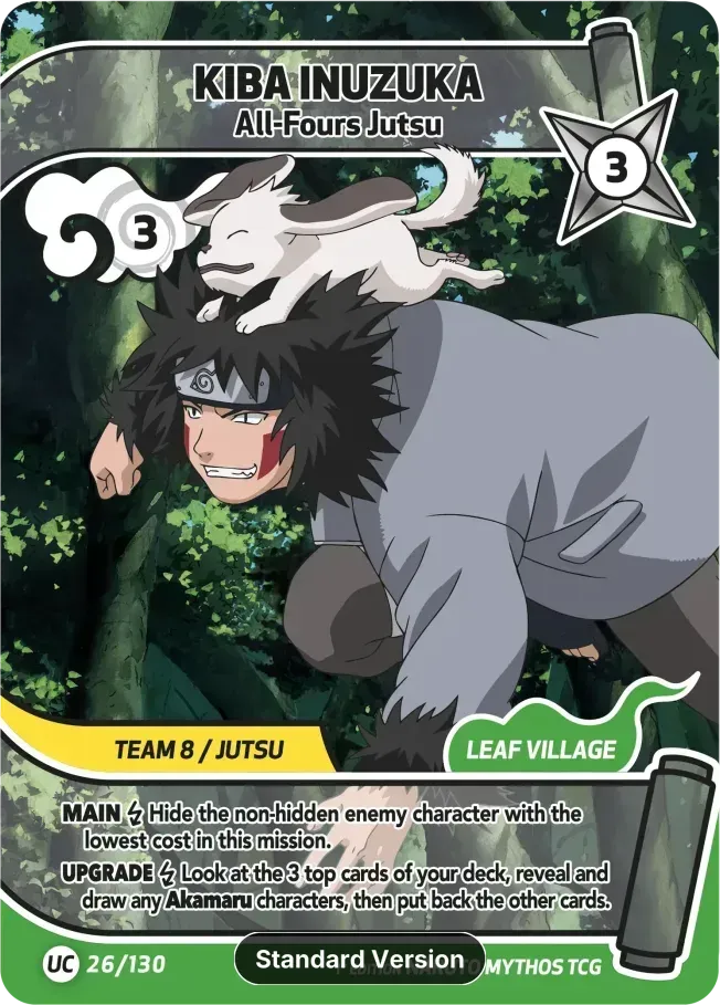 Kiba Inuzuka - Ninpô ! La Danse du Chien ! — Konoha Shidō — Naruto Mythos TCG