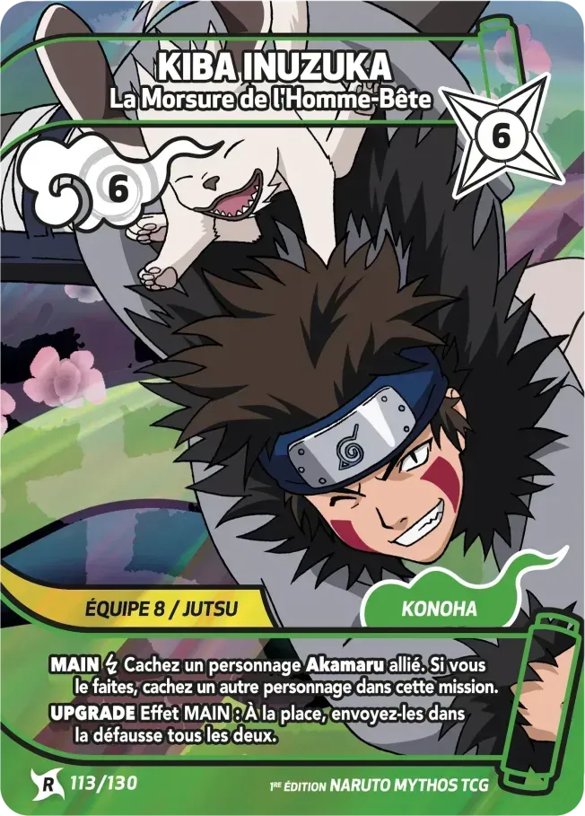 Kiba Inuzuka - La Morsure de l'Homme-Bête — Konoha Shidō — Naruto Mythos TCG