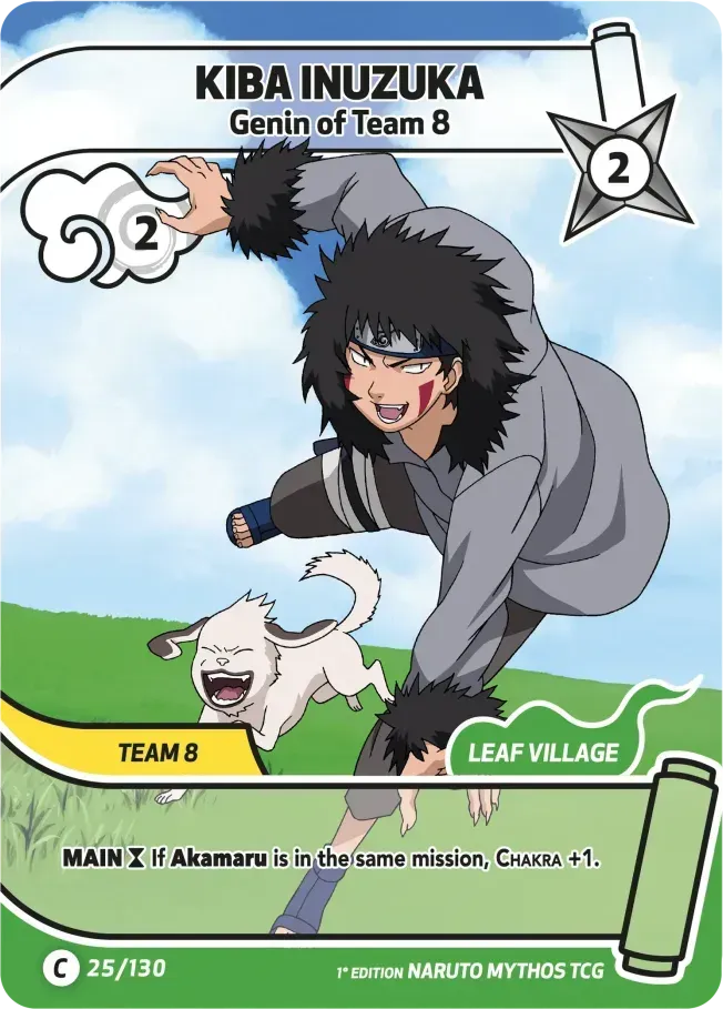 Kiba Inuzuka - Genin de l'Équipe 8 — Konoha Shidō — Naruto Mythos TCG