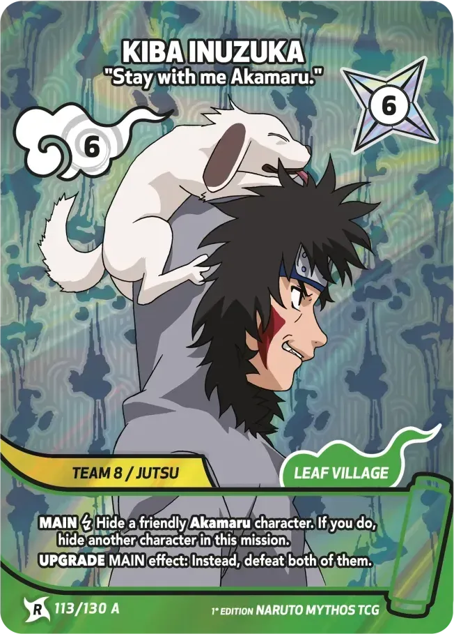 Kiba Inuzuka - Allez mon vieux copain, on y va ! — Konoha Shidō — Naruto Mythos TCG