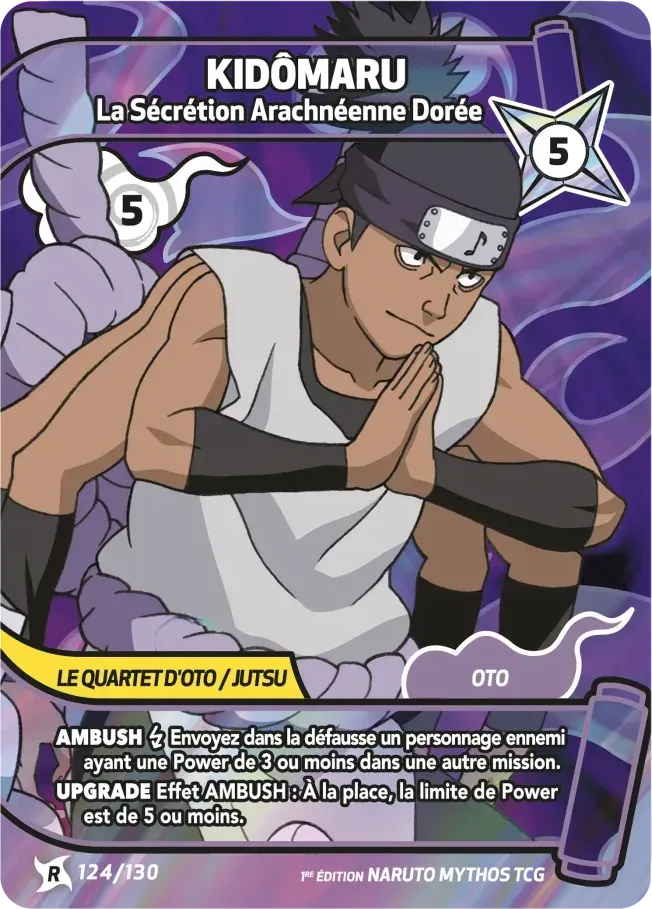 Kidômaru - La Sécrétion Arachnéenne Dorée — Konoha Shidō — Naruto Mythos TCG