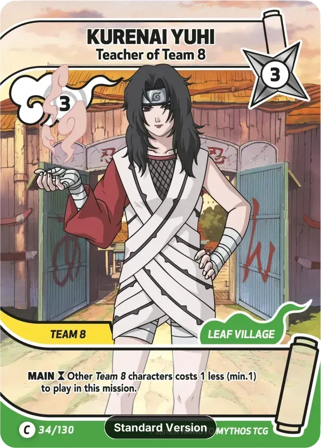 Kurenai Yuhi - Sensei de l'Équipe 8 — Konoha Shidō — Naruto Mythos TCG