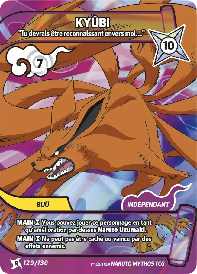 Kyûbi - Tu devrais être reconnaissant envers moi… — Konoha Shidō — Naruto Mythos TCG