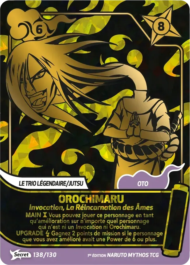Orochimaru - Invocation, La Réincarnation des Âmes — Konoha Shidō — Naruto Mythos TCG