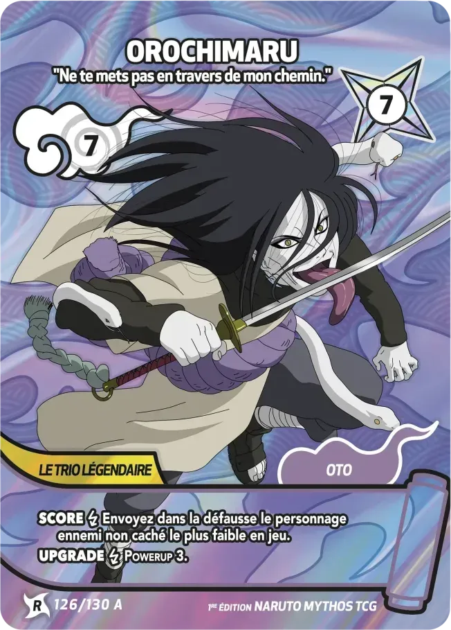Orochimaru - Ne te mets pas en travers de mon chemin. — Konoha Shidō — Naruto Mythos TCG