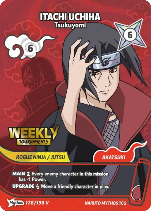 Itachi Uchiwa - Tsukuyomi — Konoha Shidō Promos (2nd Edition) — Naruto Mythos TCG