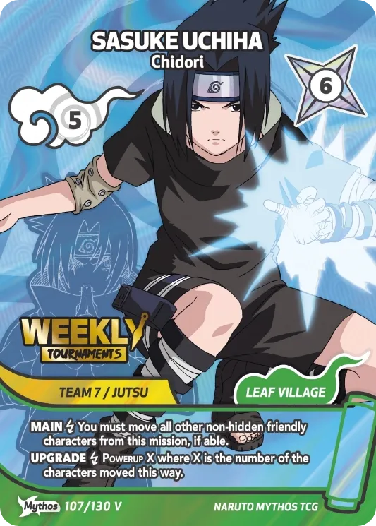 Sasuke Uchiwa - Les Mille Oiseaux — Konoha Shidō Promos (2nd Edition) — Naruto Mythos TCG