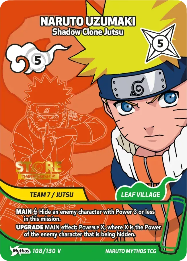 Naruto Uzumaki - Shadow Clone Jutsu — Konoha Shidō Promos — Naruto Mythos TCG