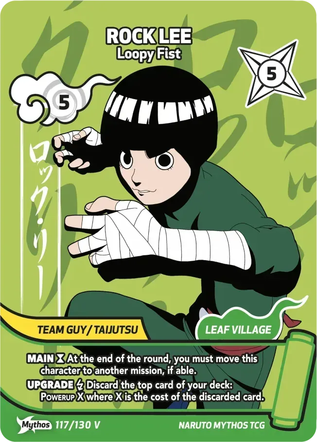Rock Lee - Suiken, la Technique de "l’Homme Ivre" — Konoha Shidō Promos — Naruto Mythos TCG