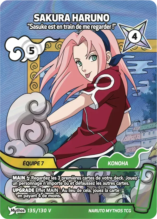 Sakura Haruno - Sasuke est en train de me regarder ! from Konoha Shidō Promos - Naruto Mythos TCG