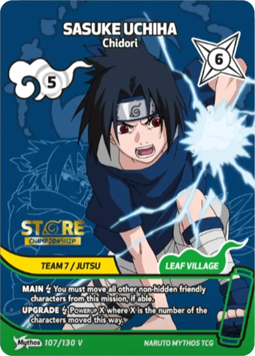 Sasuke Uchiha - Chidori — Konoha Shidō Promos — Naruto Mythos TCG