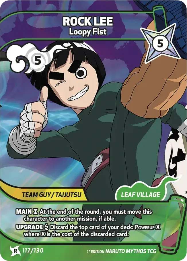 Rock Lee - Loopy Fist — Konoha Shidō — Naruto Mythos TCG