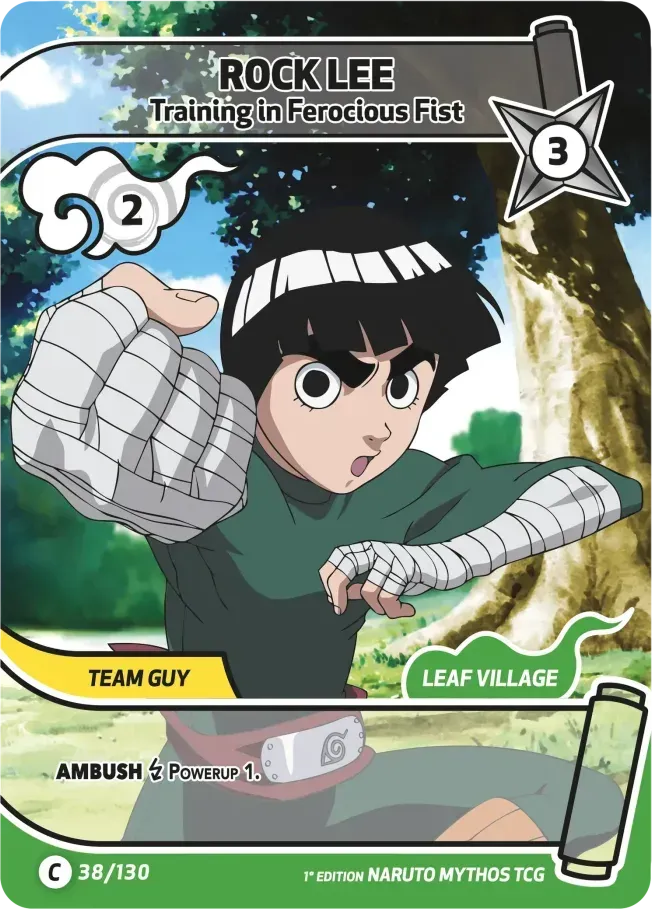 Rock Lee - Training in Ferocious Fist — Konoha Shidō — Naruto Mythos TCG