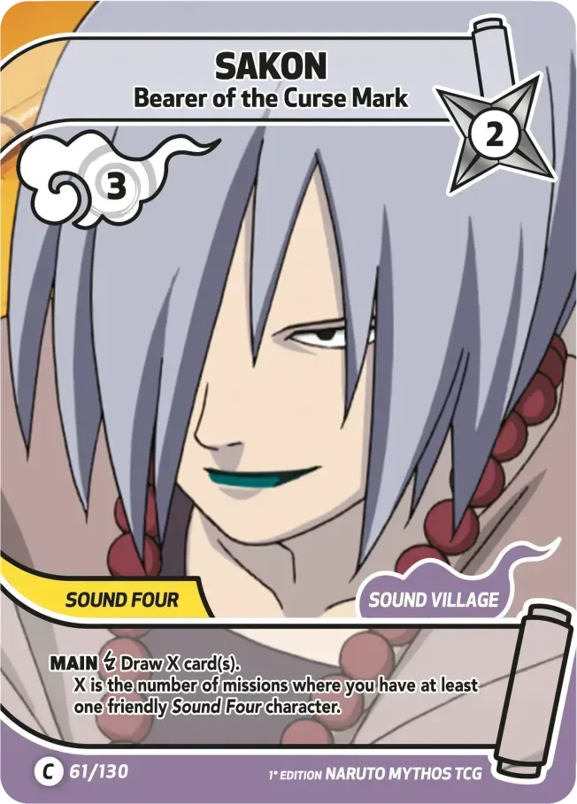 Sakon - Porteur de la Marque Maudite — Konoha Shidō — Naruto Mythos TCG