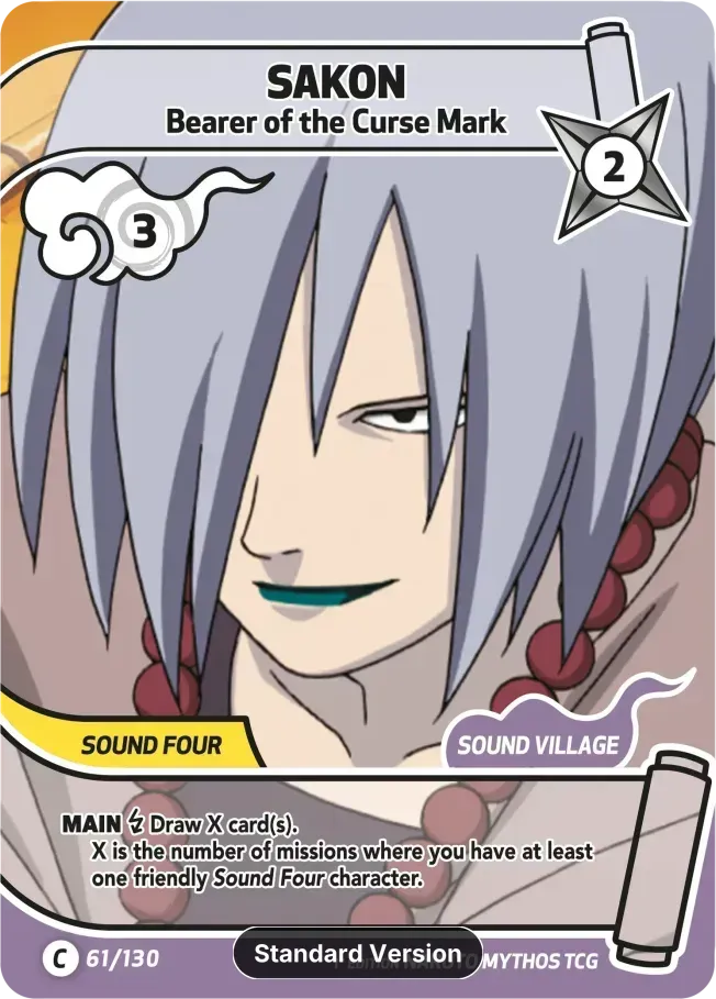 Sakon - Porteur de la Marque Maudite — Konoha Shidō — Naruto Mythos TCG