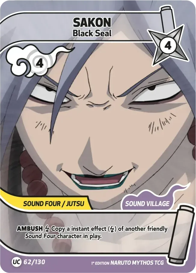 Sakon - Apposition des Sceaux Maléfiques — Konoha Shidō — Naruto Mythos TCG