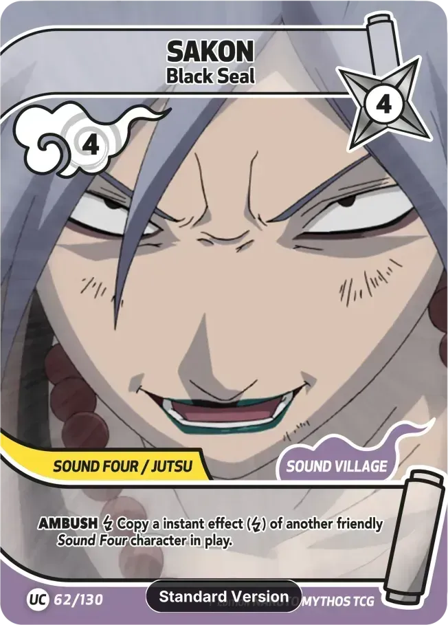 Sakon - Apposition des Sceaux Maléfiques — Konoha Shidō — Naruto Mythos TCG