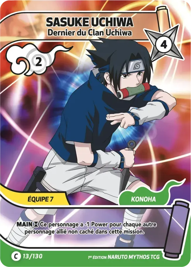 Sasuke Uchiwa - Dernier du Clan Uchiwa — Konoha Shidō — Naruto Mythos TCG