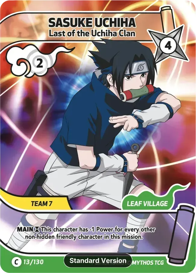 Sasuke Uchiha - Last of the Uchiha Clan from Konoha Shidō - Naruto Mythos TCG