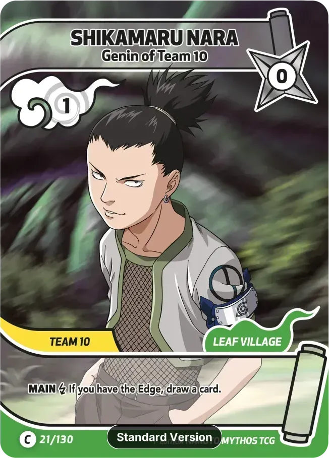 Shikamaru Nara - Genin de l'Équipe 10 — Konoha Shidō — Naruto Mythos TCG