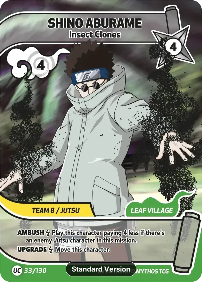 Shino Aburame - Des Clones Faits d'Insectes — Konoha Shidō — Naruto Mythos TCG