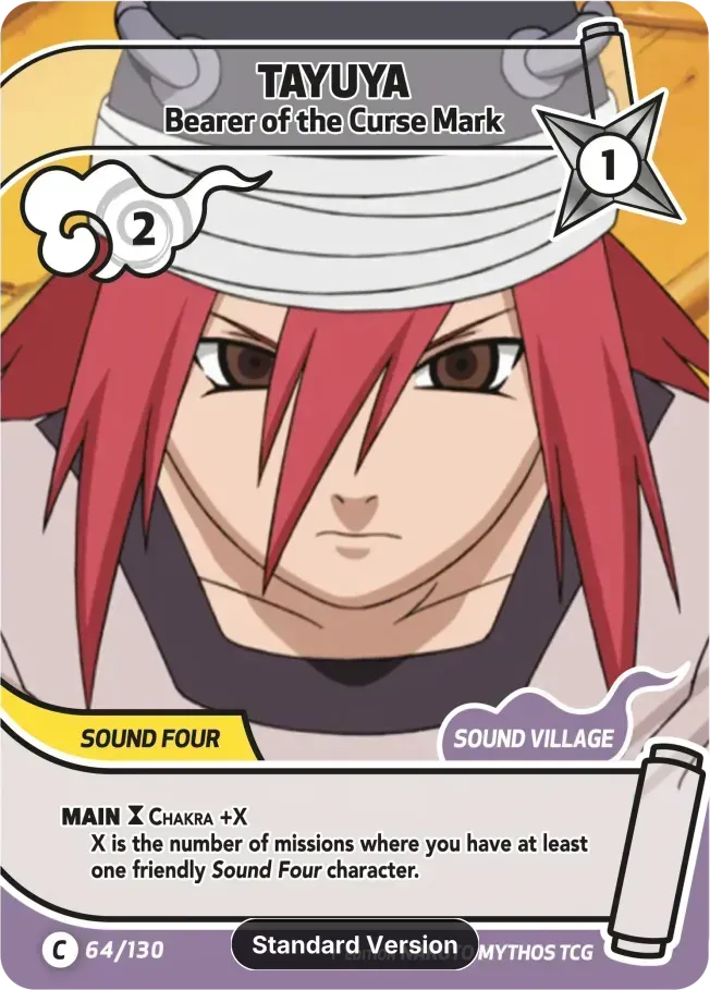 Tayuya - Bearer of the Curse Mark from Konoha Shidō - Naruto Mythos TCG