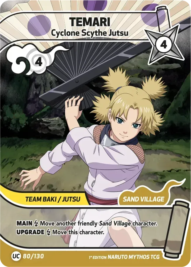 Temari - La Grande Lame du Vent — Konoha Shidō — Naruto Mythos TCG