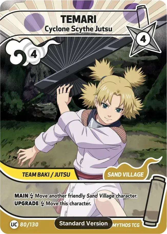 Temari - Cyclone Scythe Jutsu — Konoha Shidō — Naruto Mythos TCG