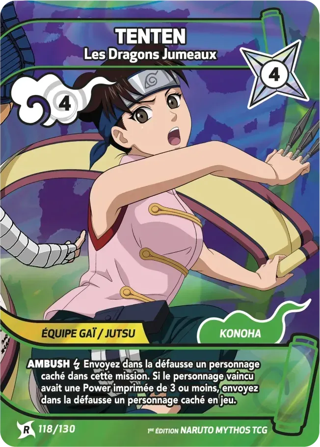 Tenten - Les Dragons Jumeaux — Konoha Shidō — Naruto Mythos TCG