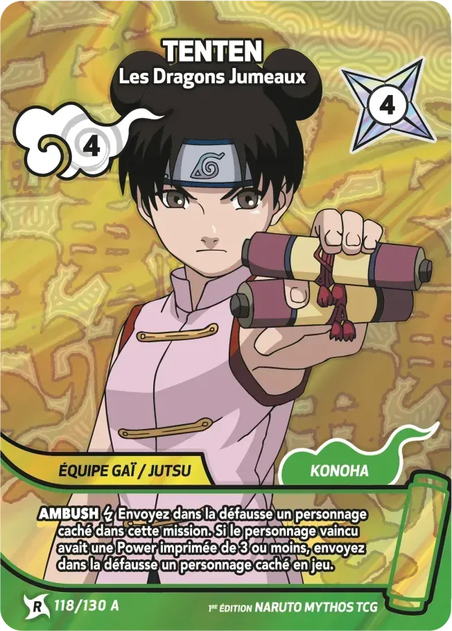 Tenten - Les Dragons Jumeaux — Konoha Shidō — Naruto Mythos TCG