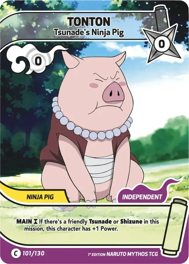 Ton Ton - Cochon Ninja de Tsunade — Konoha Shidō — Naruto Mythos TCG