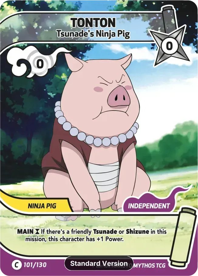 TonTon - Tsunade's Ninja Pig — Konoha Shidō — Naruto Mythos TCG