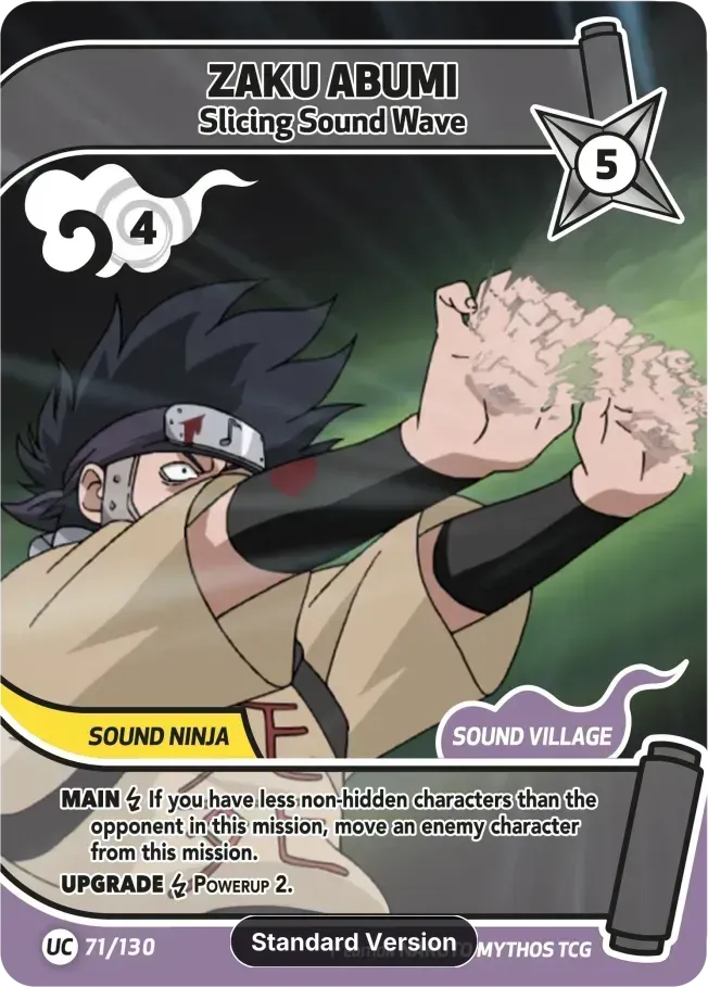 Zaku Abumi - Slicing Sound Wave — Konoha Shidō — Naruto Mythos TCG
