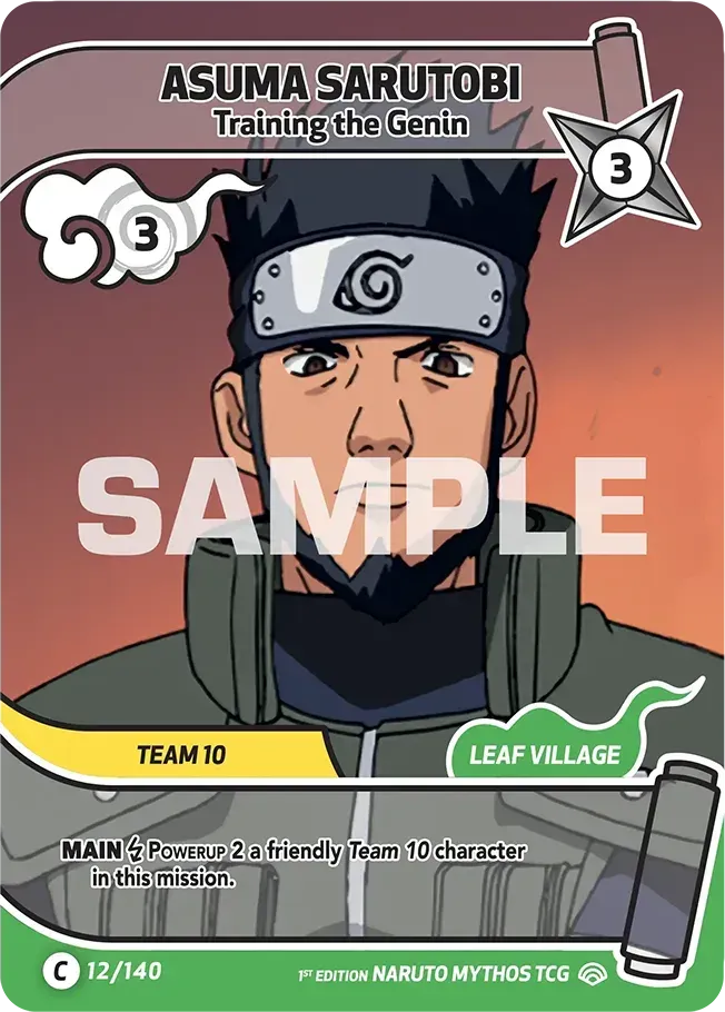Asuma Sarutobi - Training the Genin — Shinobi Shiren — Naruto Mythos TCG