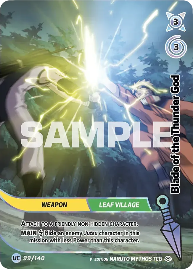 Blade of the Thunder God from Shinobi Shiren - Naruto Mythos TCG