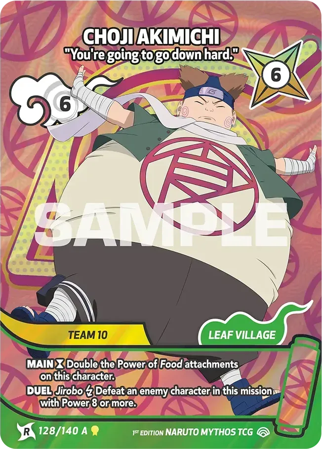 Choji Akimichi - "You're going to go down hard." — Shinobi Shiren — Naruto Mythos TCG