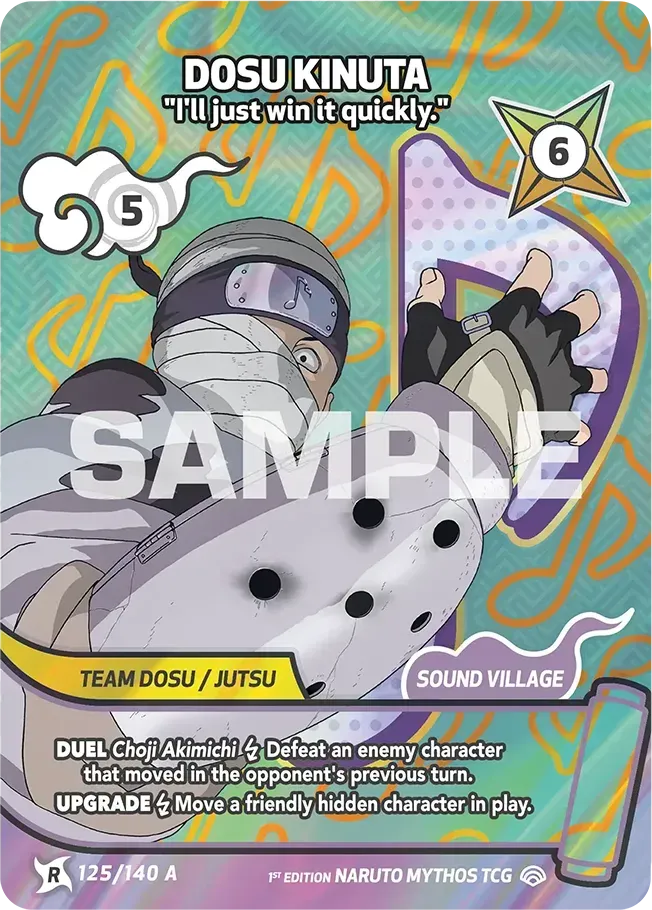 Dosu Kinuta - "I'll just win it quickly." — Shinobi Shiren — Naruto Mythos TCG