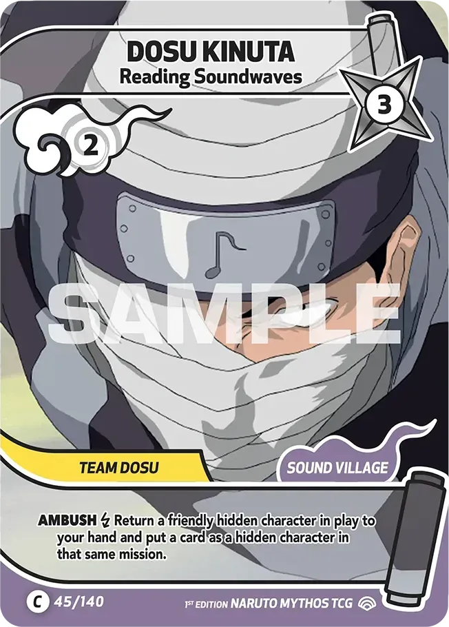 Dosu Kinuta - Reading Soundwaves — Shinobi Shiren — Naruto Mythos TCG
