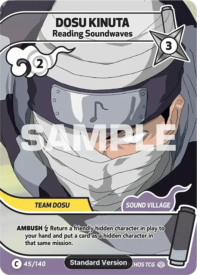 Dosu Kinuta - Reading Soundwaves from Shinobi Shiren - Naruto Mythos TCG