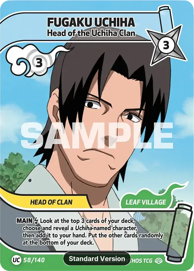 Fugaku Uchiha - Head of the Uchiha Clan from Shinobi Shiren - Naruto Mythos TCG