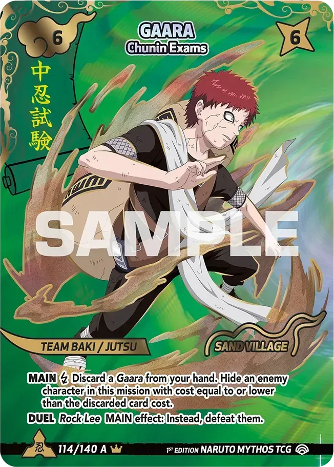 Gaara - Chunin Exams — Shinobi Shiren — Naruto Mythos TCG