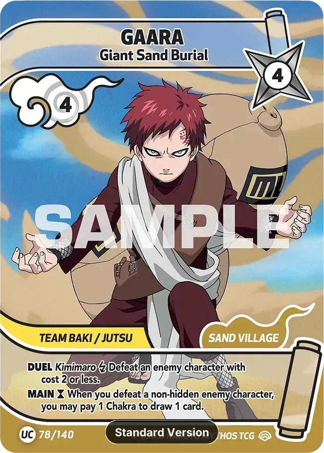 Gaara - Giant Sand Burial from Shinobi Shiren - Naruto Mythos TCG