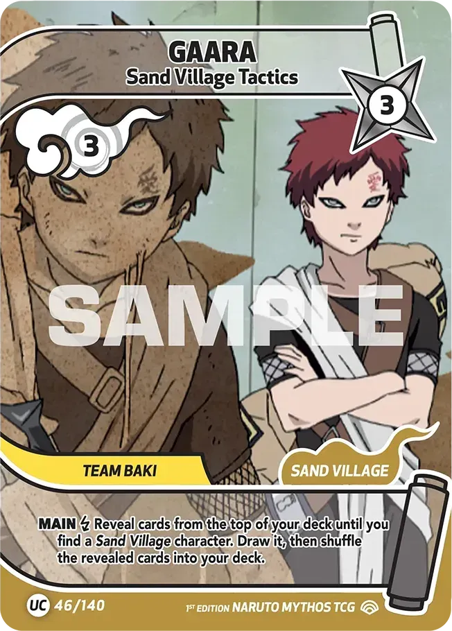 Gaara - Sand Village Tactics — Shinobi Shiren — Naruto Mythos TCG