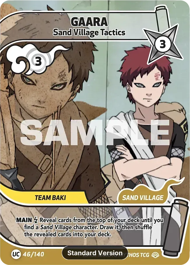 Gaara - Sand Village Tactics — Shinobi Shiren — Naruto Mythos TCG