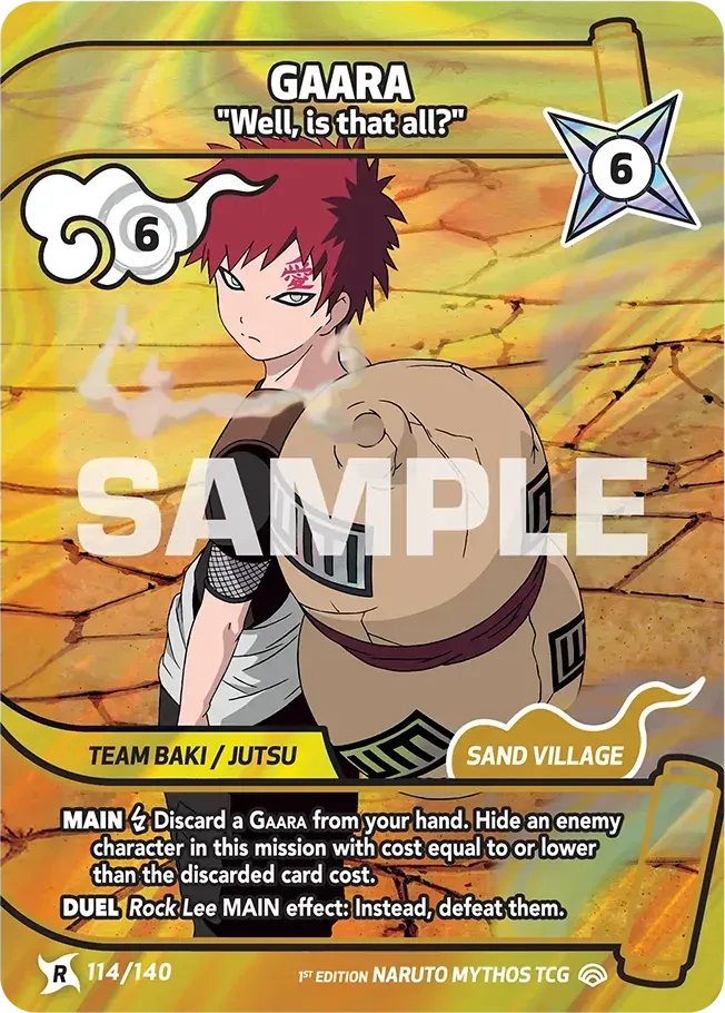 Gaara - "Well, is that all?" — Shinobi Shiren — Naruto Mythos TCG