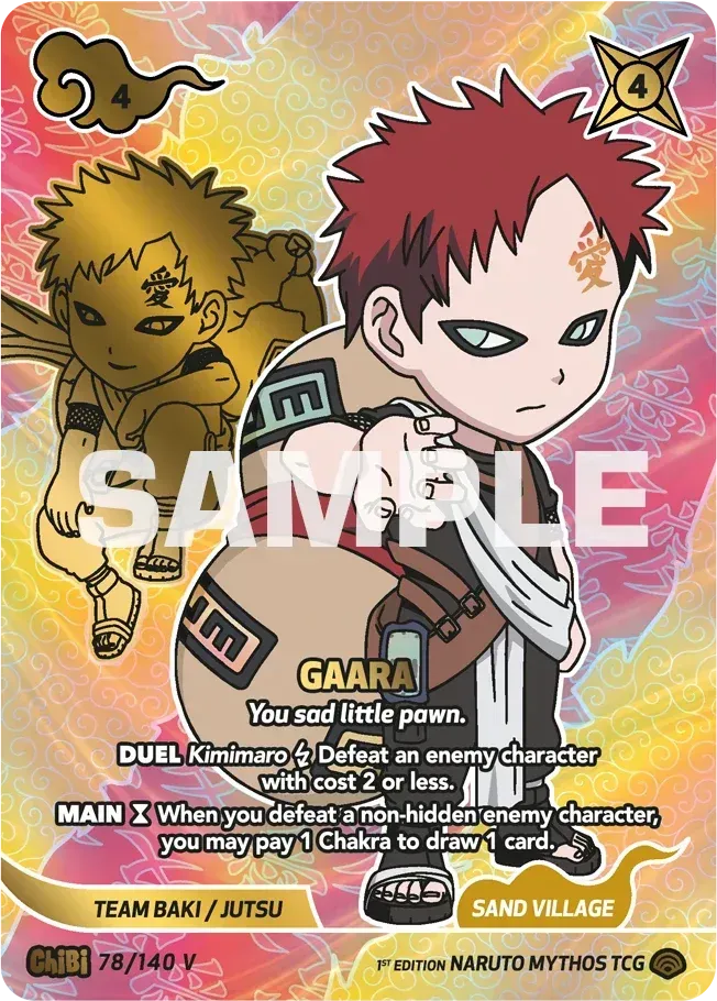 Gaara - "You sad little pawn." from Shinobi Shiren - Naruto Mythos TCG