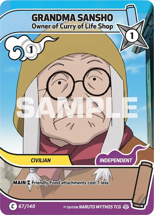 Grandma Sansho - Owner of Curry of Life Shop — Shinobi Shiren — Naruto Mythos TCG